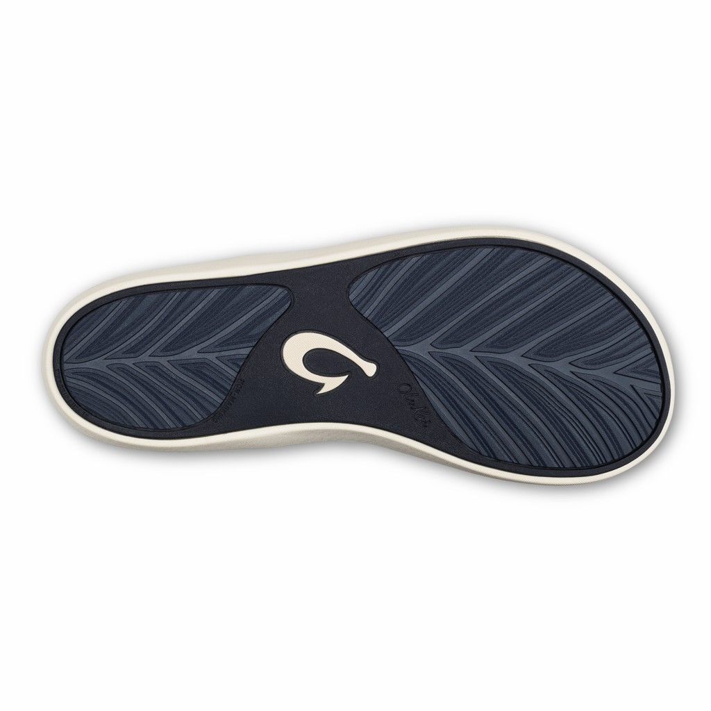 Olukai Women's Pi Oe Flip Flop - Trench Blue / Mist Grey US273-418